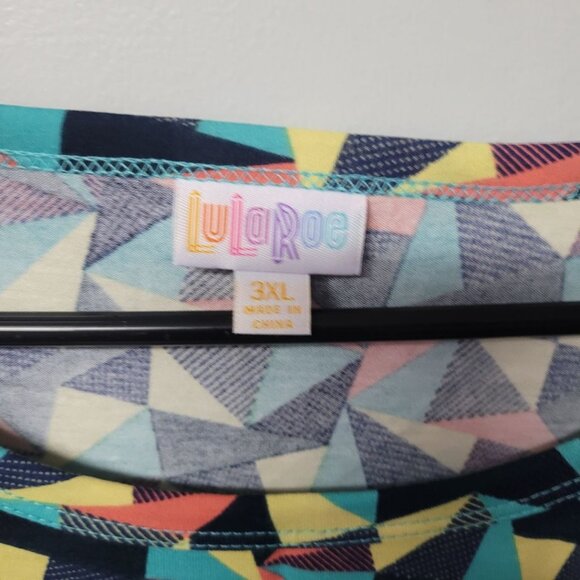 Lularoe Julia Dress Geometric Short Sleeve Womens 3XL Plus Size Soft Long Maxi - Picture 4 of 8